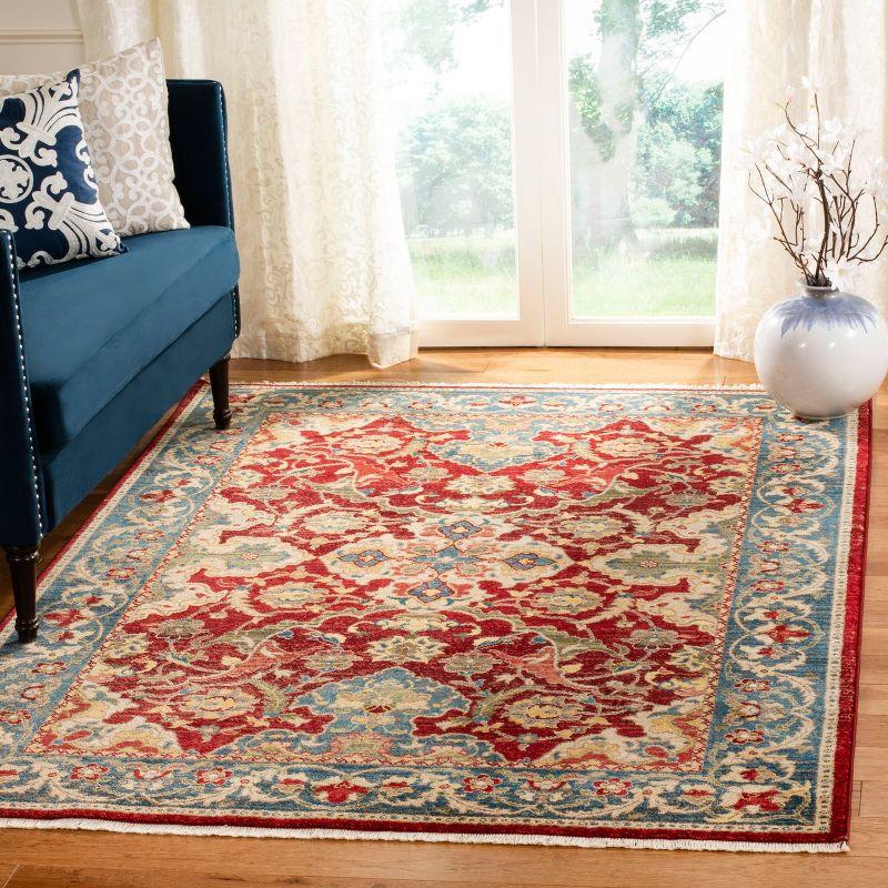Kashan KSN307 Power Loomed Area Rug - Red/Blue - 5'1"x7'5" - Safavieh