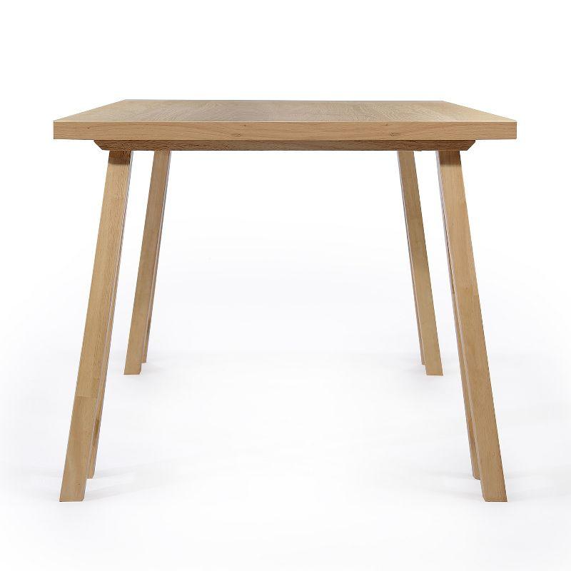 GDFStudio Sabrina Mid-Century Modern Wood Dining Table, Natural Oak