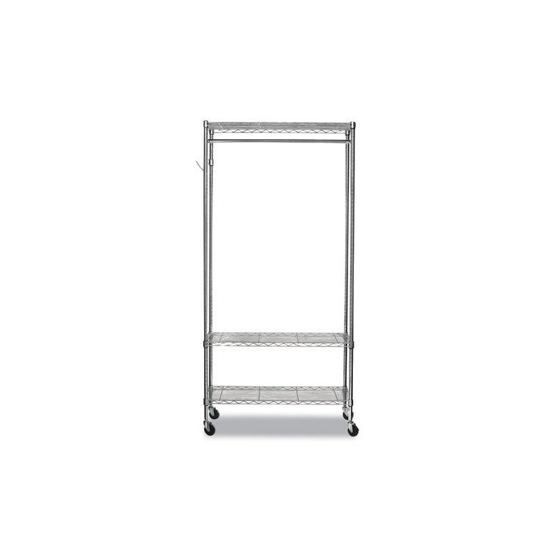 Alera® Wire Shelving Series Metal Rolling Clothing Rack