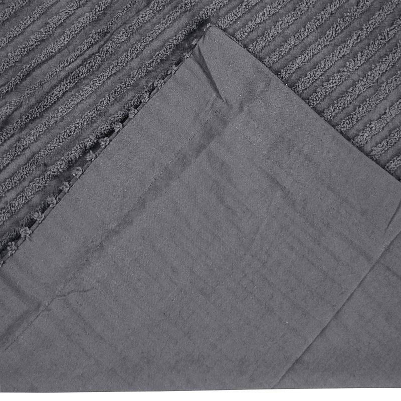 Better Trends Jullian 100% Cotton Tufted Pillow Sham with Stripe Pattern Machine Washable Pillow Cover
