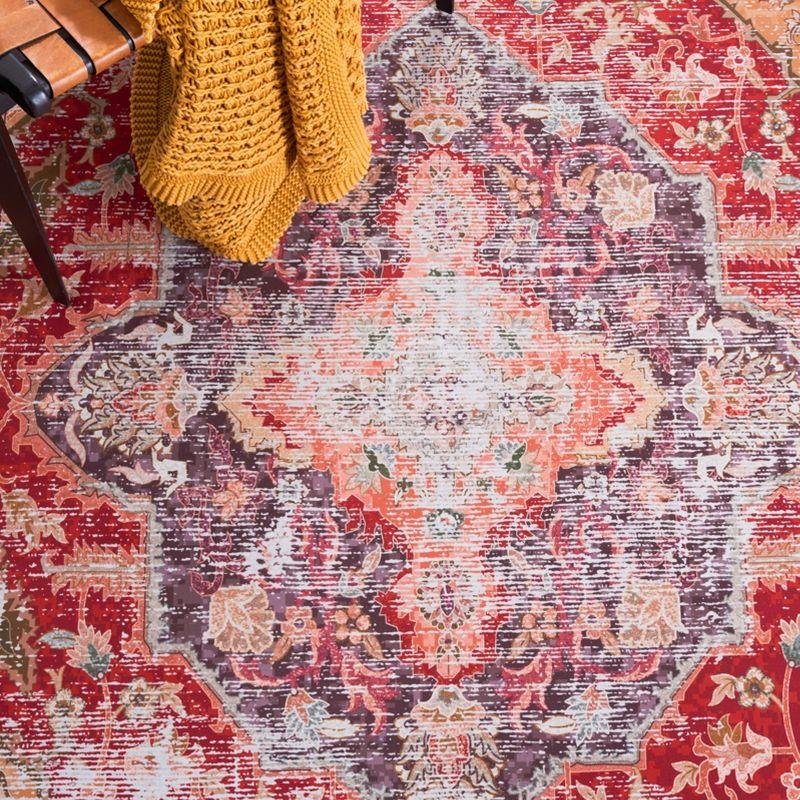 Tucson TSN131 Power Loomed Machine Washable Area Rug - Rust/Gold - 3'x5' - Safavieh.