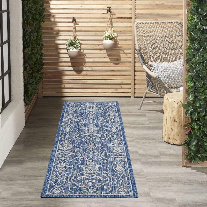 Nourison Garden Party Scroll Indoor/Outdoor Flatweave Area Rug