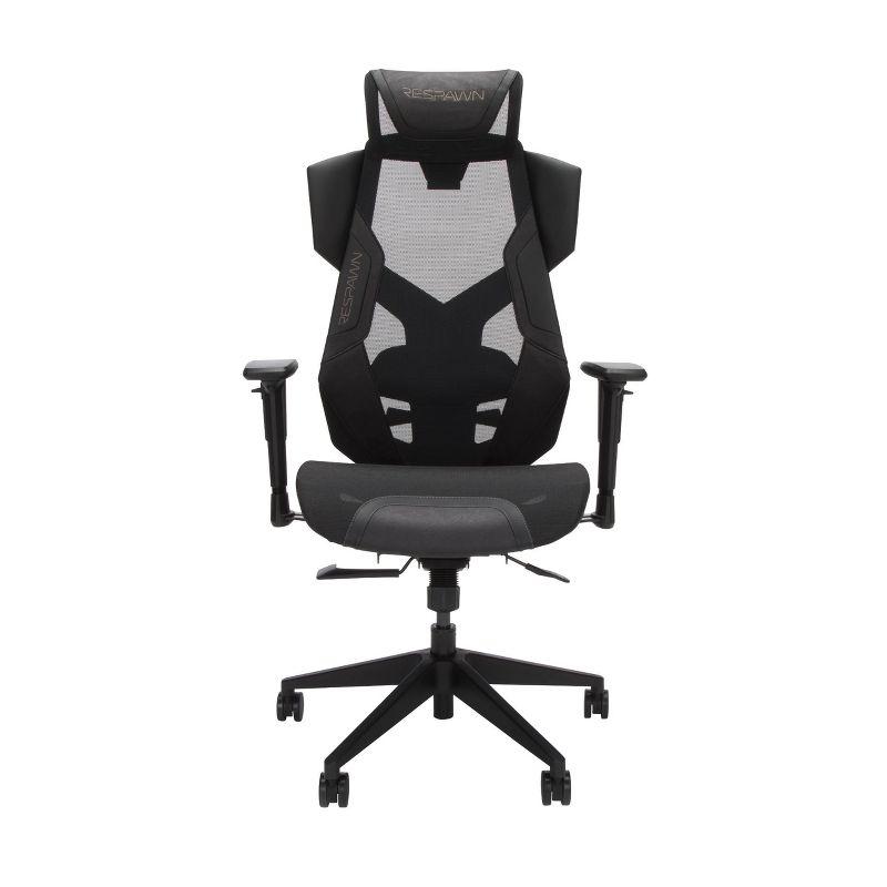 RESPAWN FLEXX Mesh Gaming Chair With Lumbar Support, Ergonomic Gaming Chair with Recline/Tilt Tension Controls, Adjustable Arms, 300lb Max Weight With Wheels for Computer/Desk/Office