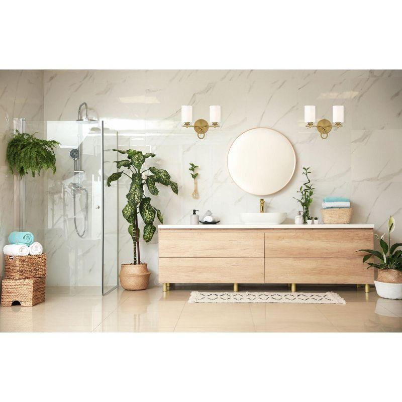 Savoy House Woodbury 2 - Light Vanity in  Warm Brass