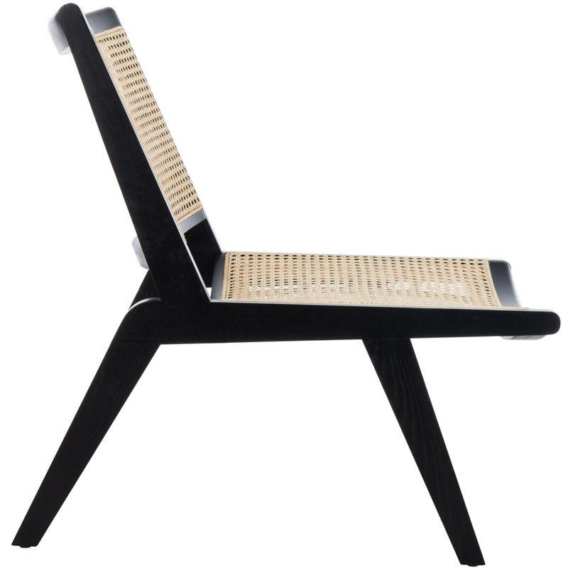 Auckland Rattan Accent Chair - SFV4102 - Black/Natural - Safavieh Couture