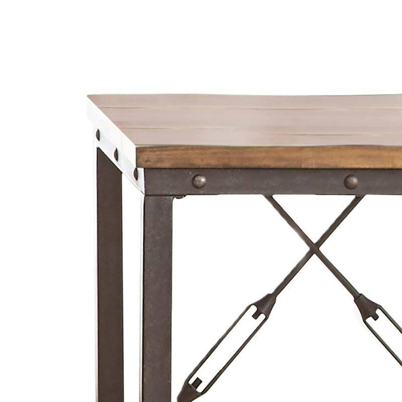 Ashford End Table Antique Honey - Steve Silver Co.: Industrial Style, Pine Veneer, Engineered Hardwoods