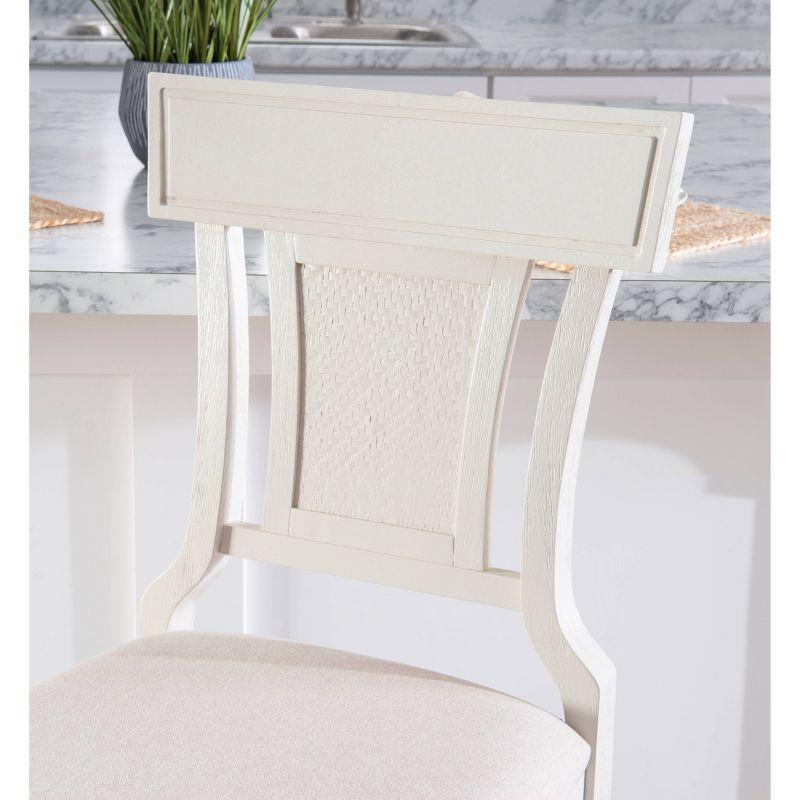 Rylan 26" White Wash Wood and Rattan Counter Stool