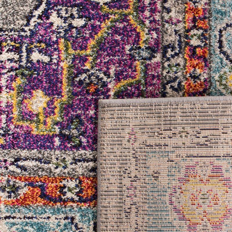Monaco MNC246 Power Loomed Indoor Area Rug - Violet/Light Blue - 6'7"x9'2" - Safavieh.