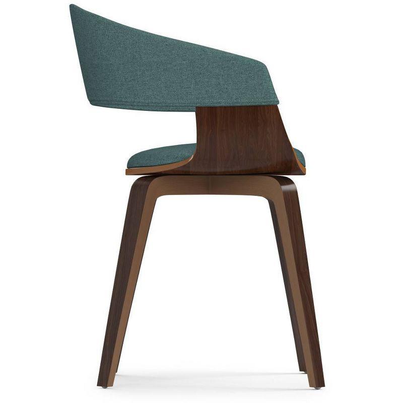 WyndenHall Calinda Bentwood Dining Chair Light Turquoise Blue: Upholstered Linen, Beechwood Frame