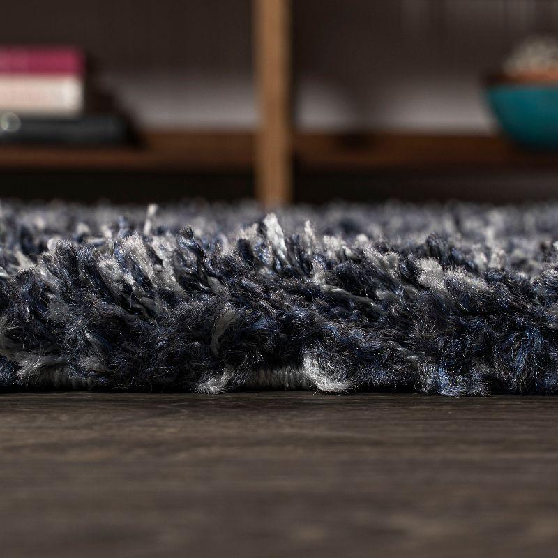 4'x6' Mercer Shag Plush Area Rug, Denim - JONATHAN Y