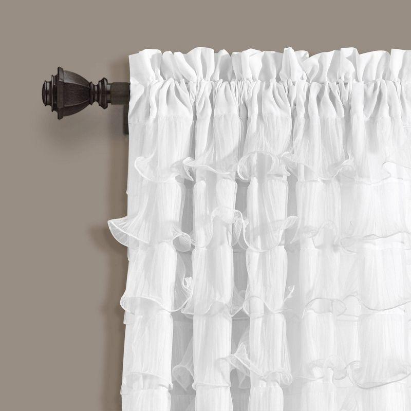 Lush Decor Avery Polyester Semi Sheer Curtain Pair (Set of 2)