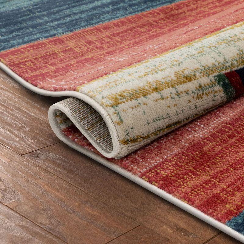 Union Rustic Crimson Southwestern Medallion Tribal Pattern Area Rug