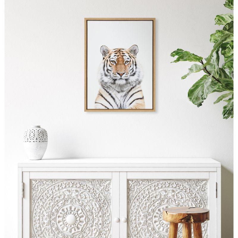 18" x 24" Sylvie Tiger Portrait Framed Canvas by Amy Peterson Art Studio - Kate & Laurel All Things Decor