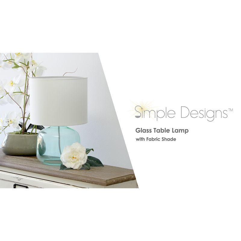 Glass Table Lamp with Fabric Shade - Simple Designs