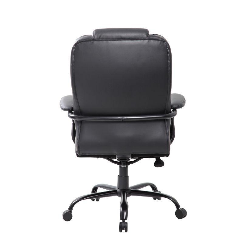 Heavy Duty Executive Chair Dark - Boss Office Products: Swivel, Metal Frame, 400lb Capacity