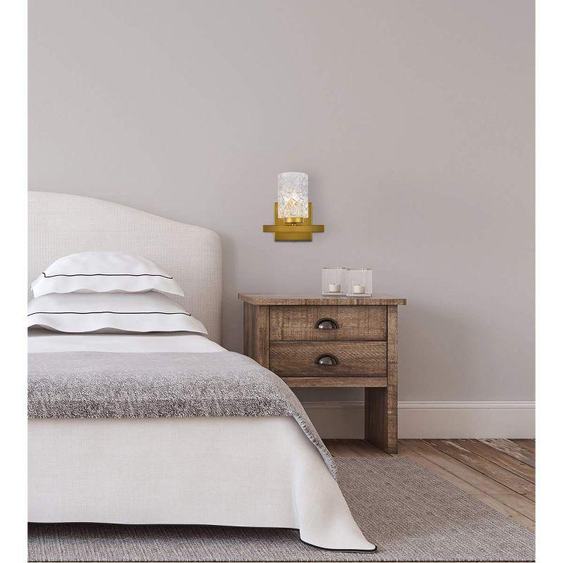 Elegant Lighting Cassie 1 light bath sconce in brass with clear shade