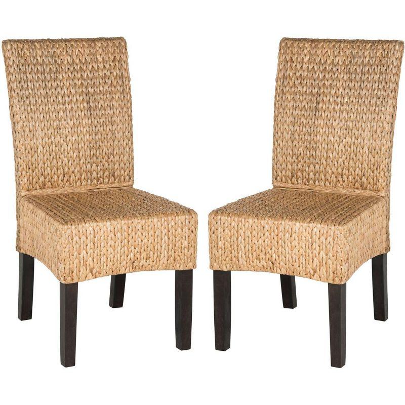 Luz Natural Wicker and Wood Side Chair Set