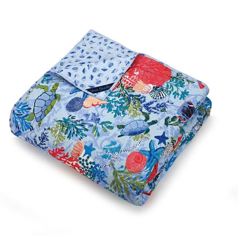 Vera Bradley Shore Thing 100% Cotton Reversible Coastal Quilt