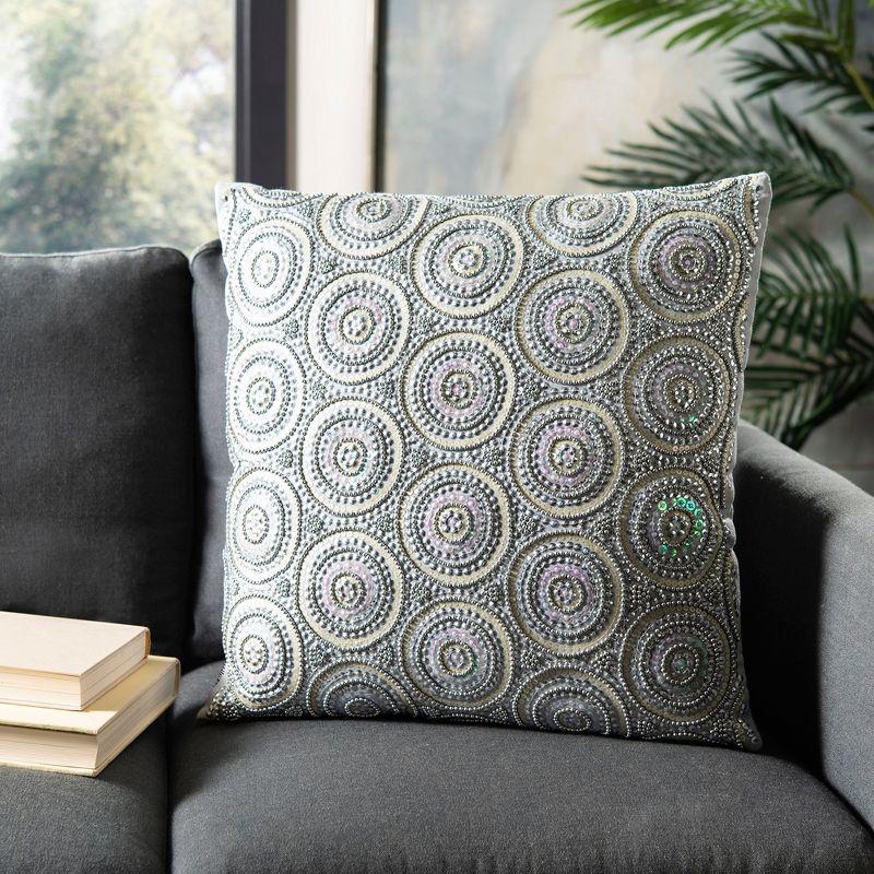 Herefordshire Sequined Cotton Throw Pillow