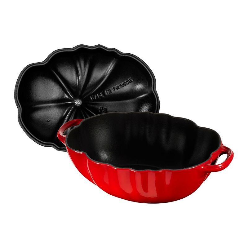 Cherry Red Cast Iron 3-Quart Tomato Cocotte