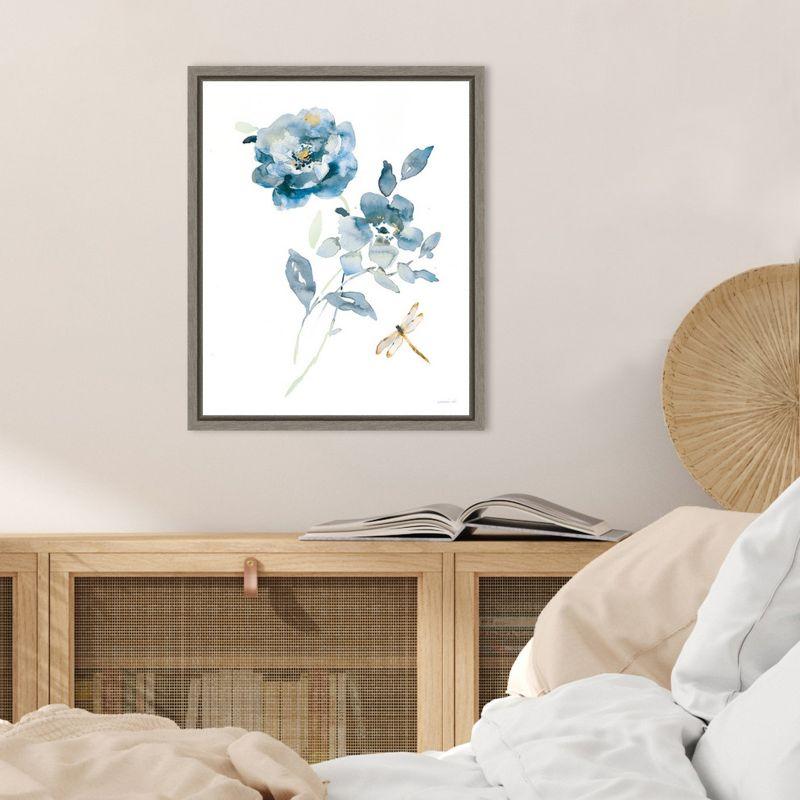 Amanti Art Floral Blues of Summer IV by Danhui Nai Canvas Wall Art Print Framed 16 x 20-in.