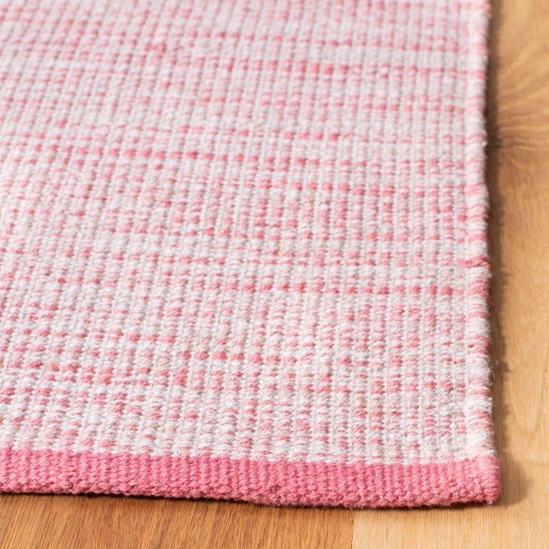 Montauk Pink Handwoven Cotton 8' x 10' Area Rug