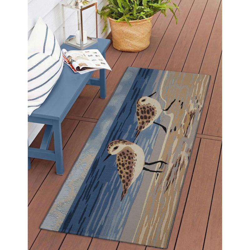 Liora Manne Esencia Sandpipers Indoor/Outdoor Mat Sand 1'11" x 4'11"