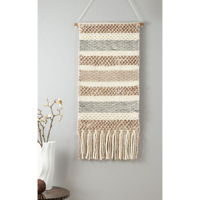 Saro Lifestyle Textured Woven Wall Hanging, 20"x44", Natural