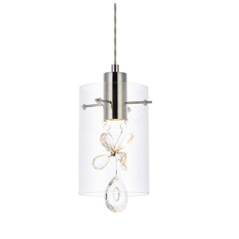 Elegant Lighting Hana 1 light Chrome Pendant