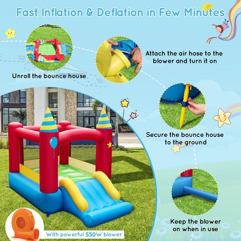 Costway Inflatable Bounce Castle Kids Jumping Bouncer Indoor Outdoor Blower Excluded