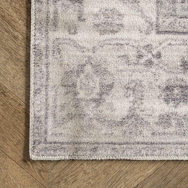 Nuloom Brielle Machine Washable VintageTransitional Medallion Indoor Area Rug for Living Room Bedroom Dining Room Kitchen