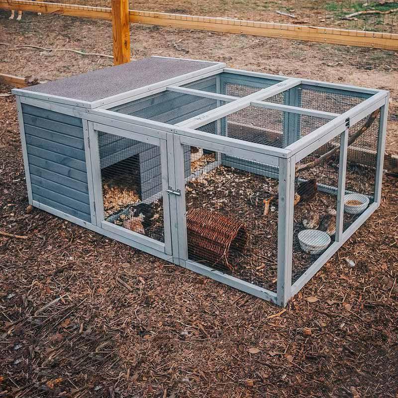 Aivituvin Outdoor Rabbit Hutch with Runs | Waterproof Bunny Hutch (Inner Space 17.46 ft²）-AIR28