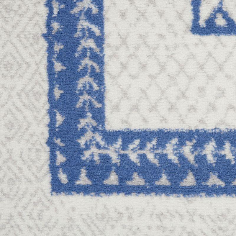 Nourison Whimsicle WHS13 Indoor only Area Rug - Ivory Blue 2' x 3'