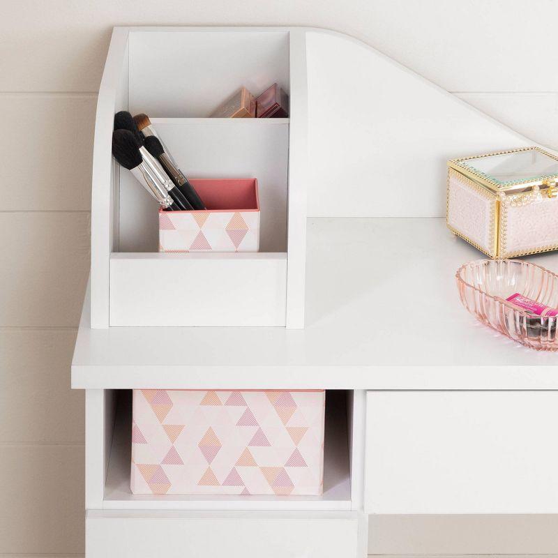 Tiara Kids' Makeup Desk Pure White - South Shore