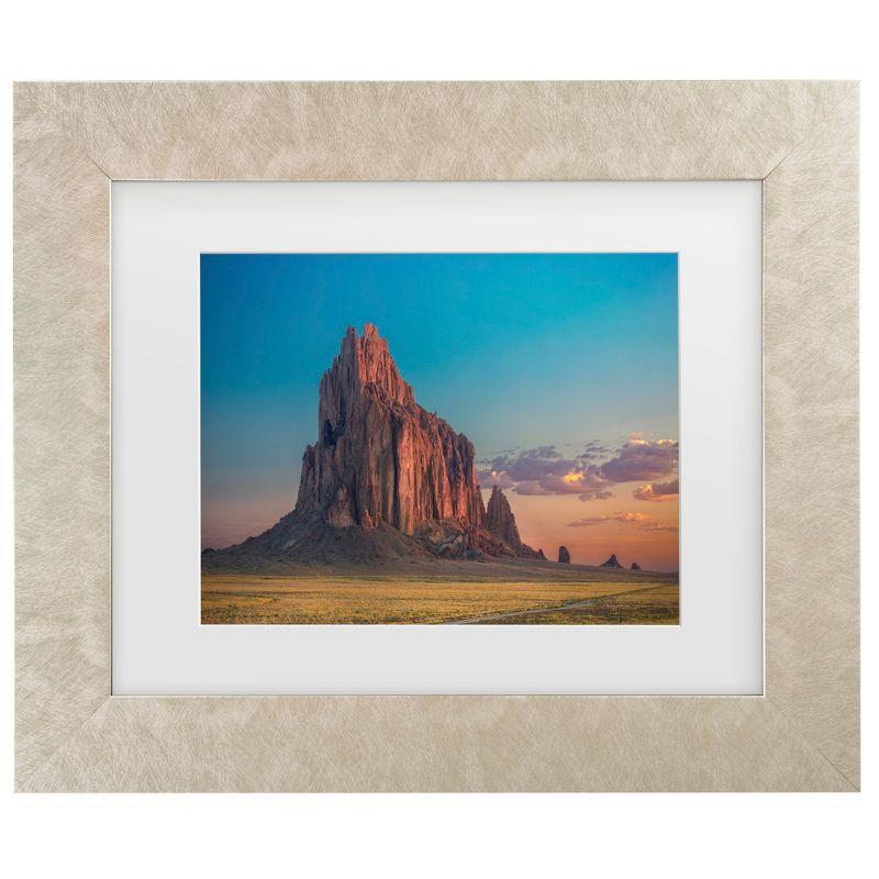 Champagne Framed Desert Mountain Canvas Print for Nursery