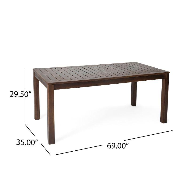 Manila 3pc Acacia Wood Picnic Set Dark Brown - Christopher Knight Home: Weather-Resistant Patio Set
