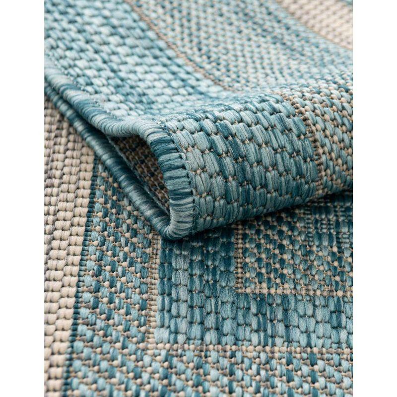 Unique Loom Outdoor Border Soft Border Border Woven Area Rug