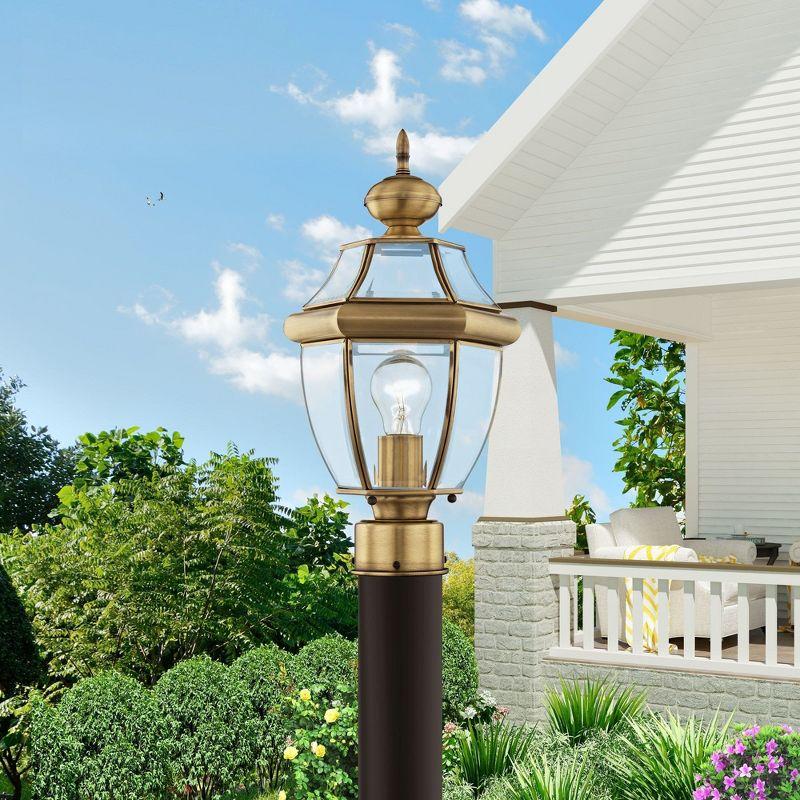 Livex Lighting Monterey 1 - Light Post Light in  Antique Brass