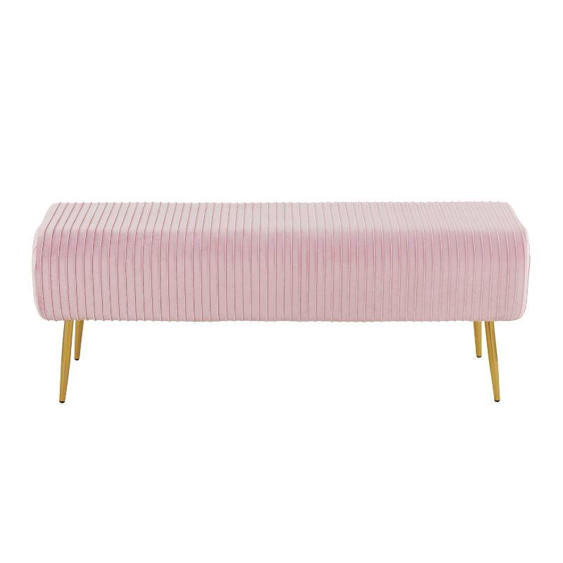 51" Marla Glam Pleated Bench - LumiSource