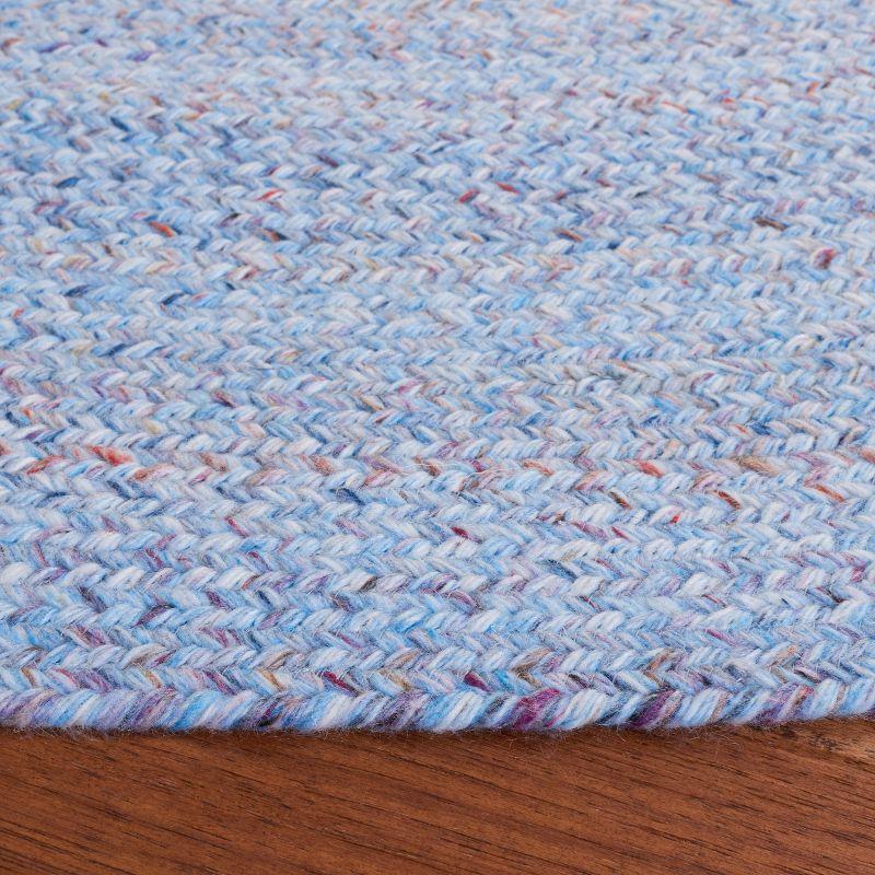 Braided BRD804 Hand Woven Area Rug - Light Blue/Red - 3' round - Safavieh.