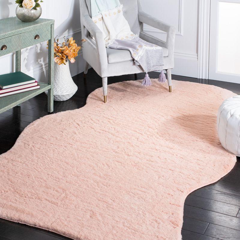 Faux Sheep Skin FSS515 Power Loomed Area Rug - Light Pink - 3'x5' - Safavieh.