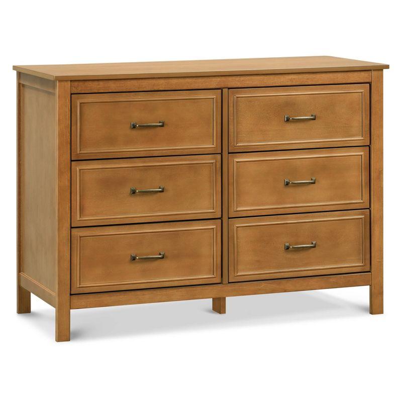 Chestnut Double Nursery Dresser with Classic Metal Pulls