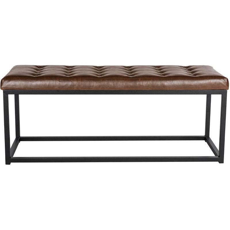 Reynolds Bench - Brown/Black - Safavieh