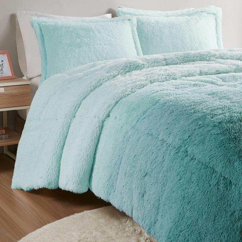 Malea Shaggy Faux Fur Comforter Mini Set