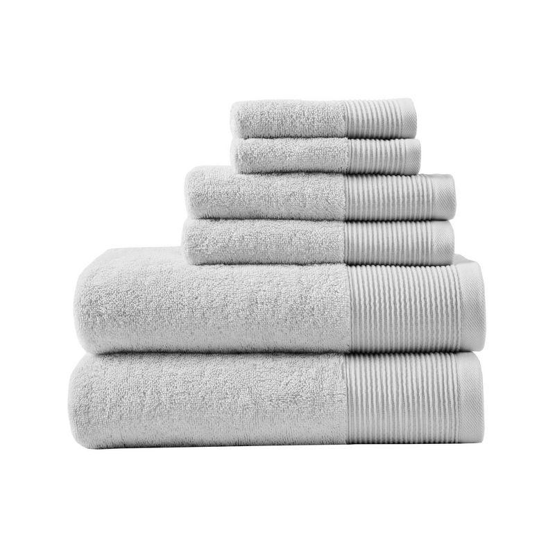 Nuage Silver Infused Cotton Tencel Blend 6-Piece Towel Set