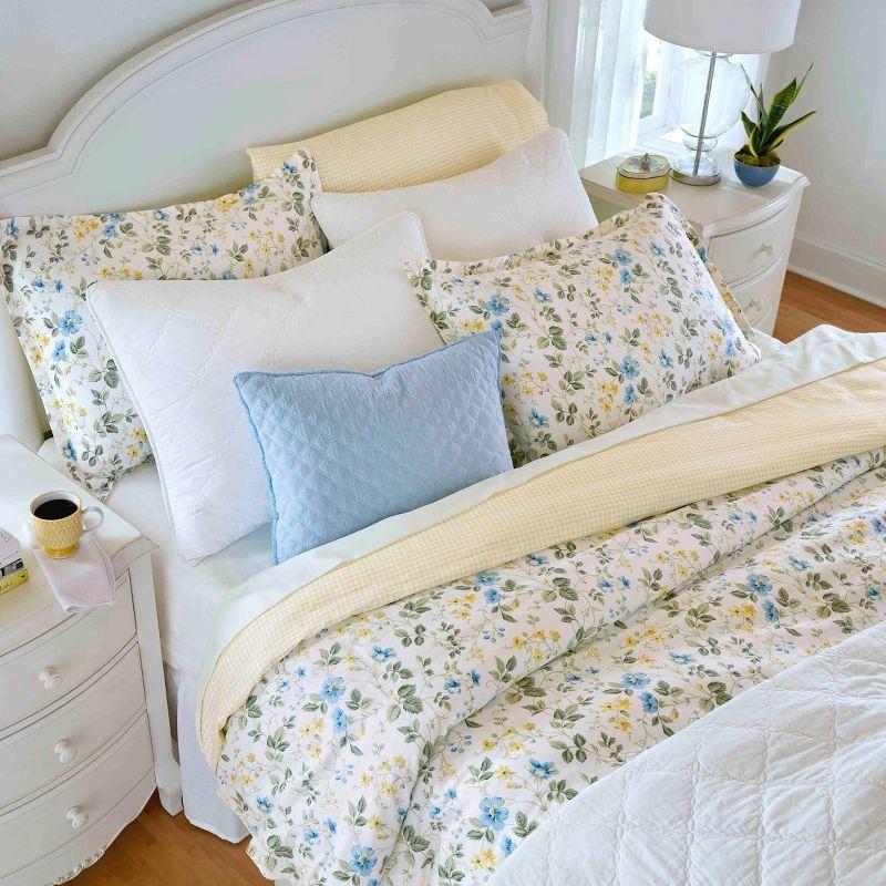 Laura Ashley Meadow Floral Cotton Blue Duvet Cover Set