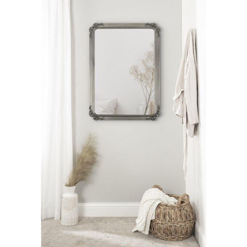 Kate and Laurel Ivette MDF Rectangle Mirror, 25x35, Silver