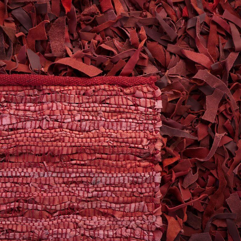 Schaefer Handwoven Leather Solid Color Rug
