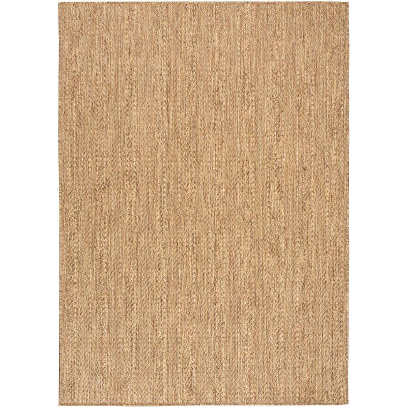 Nourison Horizon Indoor/Outdoor 5' x 7' Natural Modern Chevron Flatweave Rug