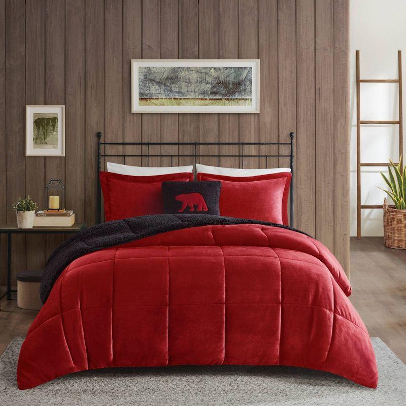 Woolrich Alton Plush to Faux Shearling Down Alternative Comforter Set